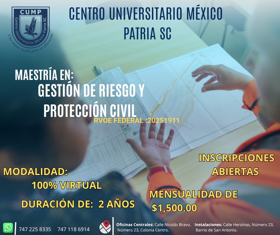 Maestría en Gestión de riesgo y protección civil